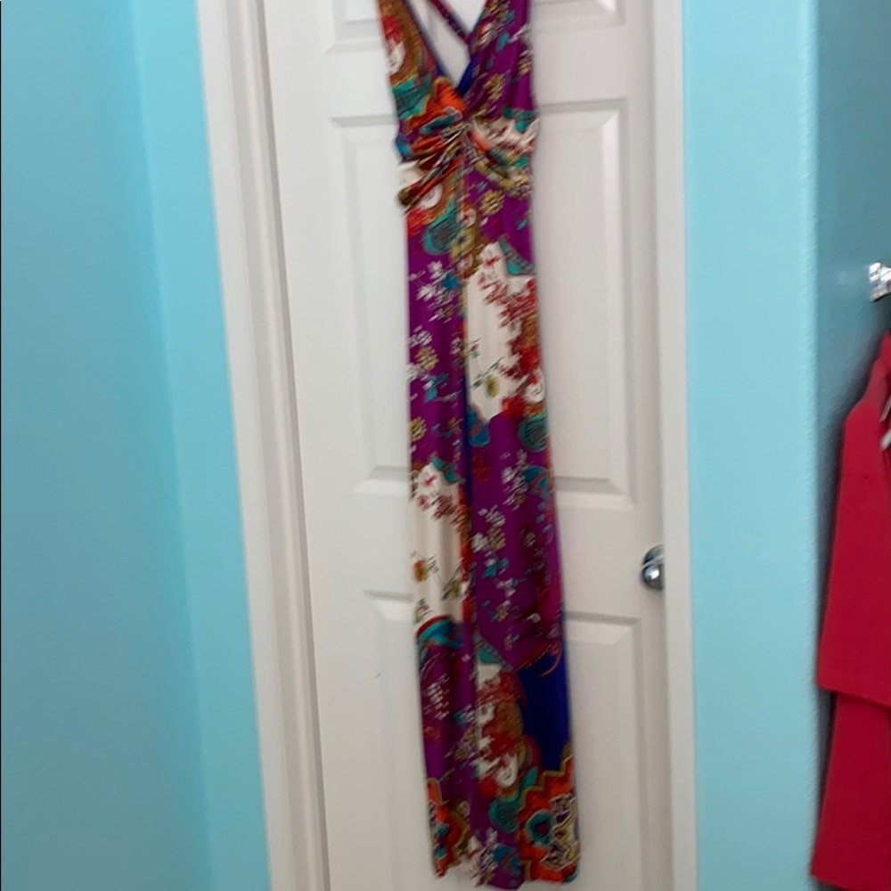 Backless maxi multicolor